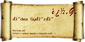 Édes Győző névjegykártya